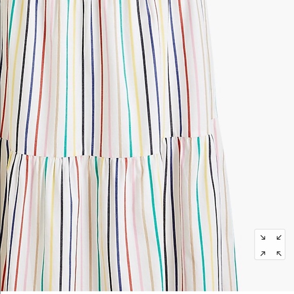 NWT J Crew Factory Tiered Maxi Cotton Poplin Dress size 10 - Picture 4 of 6